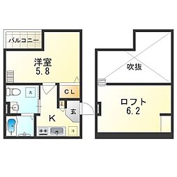 Estrellaアビコ 1Kの間取図画像