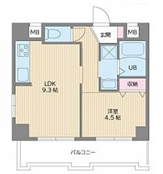マ・ジュール 1LDKの間取図画像