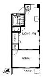 小山マンション 1LDKの間取図画像