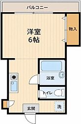 コートハウスジェイ 1Kの間取図画像