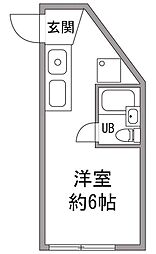 グレイス柿生 1階1Kの間取り