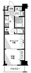 日神デュオステージ浅草三筋 1DKの間取図画像