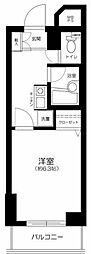 ライオンズプラザ亀戸第2 1Kの間取図画像