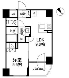 CRESTCOURT世田谷松原 1LDKの間取図画像