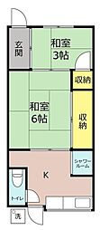 川本文化 2Kの間取図画像