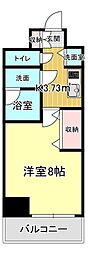 ONEROOFFLATTENJINBASHI 1Kの間取図画像