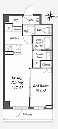 AlphaPrime東陽町 1LDKの間取図画像