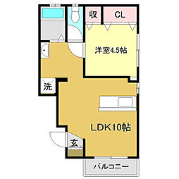 シーズ 1LDKの間取図画像