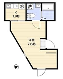 大田区南六郷1丁目アパート 1Kの間取図画像