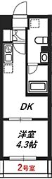 リヴシティ八王子 1DKの間取図画像