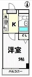 マリオン大宮 1Kの間取図画像