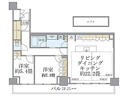 Brilliaist東雲キャナルコート 2LDKの間取図画像