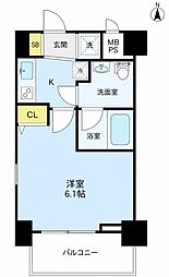 エクセリア芝大門 1Kの間取図画像