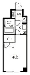 ジョイテル武蔵小杉 1Kの間取図画像