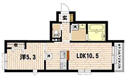 PROGRESS 1階1LDKの間取り