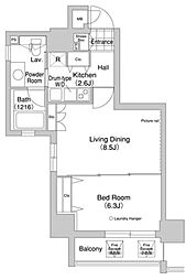 コンフォリア駒澤 3階1LDKの間取り
