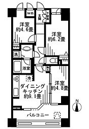 ラナイタウンルネッサンスプラザハウス 5階3DKの間取り