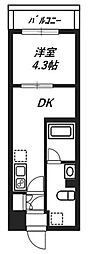 リヴシティ八王子 1DKの間取図画像