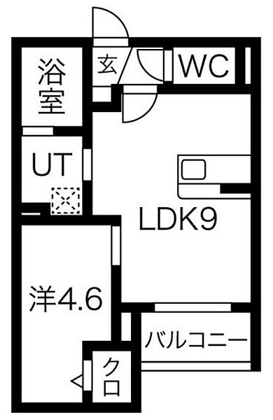 大阪府東大阪市瓢箪山町(賃貸アパート1LDK・3階・32.75㎡)の写真 その2