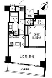レジディア日本橋人形町2 1LDKの間取図画像