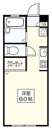 メゾン西久保 1Kの間取図画像