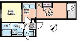 フェリス千石 1階1LDKの間取り