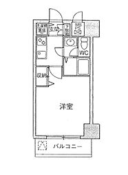 メゾン・ド・ヴィレ日本橋浜町 8階1Kの間取り