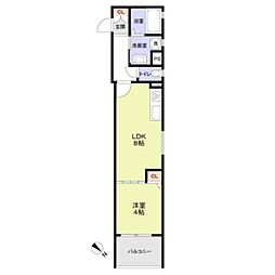 CASA CALMA南江口 1LDKの間取図画像