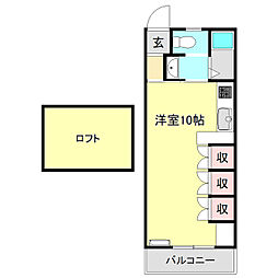 ロゼ ワンルームの間取図画像
