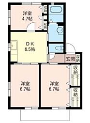 ミラコスタC 1階3DKの間取り