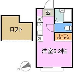 レジデンス白楽 ワンルームの間取図画像