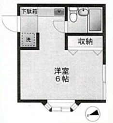 フレンズハウス1 1Kの間取図画像