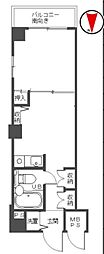 藤和ハイタウン新宿 1DKの間取図画像