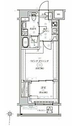 ベルシードアルファ押上イースト 6階1LDKの間取り