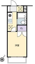 グリーンハイツコバヤシ 3階1Kの間取り