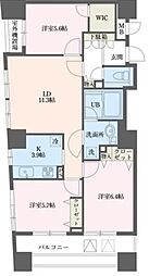 ドゥーエ横浜駅前 3LDKの間取図画像