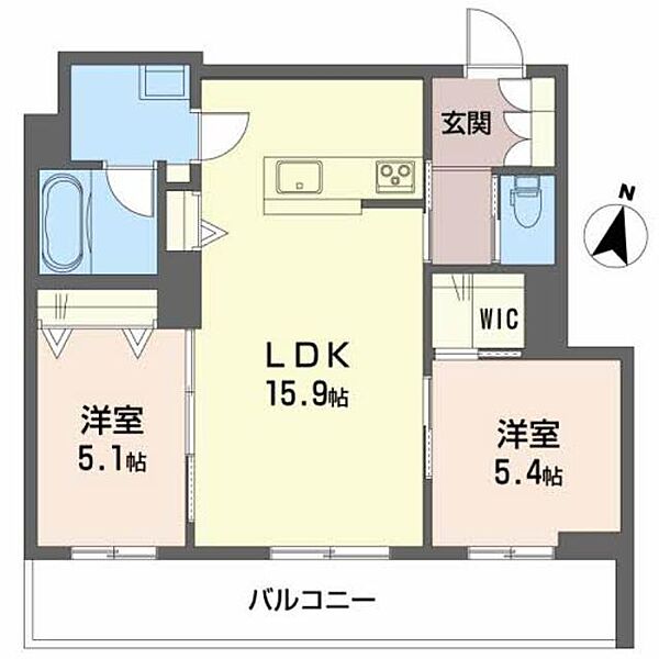 Ａｄｖａｎｃｅ 0303｜島根県松江市浜乃木１丁目(賃貸マンション2LDK・3階・61.45㎡)の写真 その2