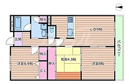 メゾンドール江坂 3LDKの間取図画像
