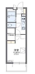 レオパレスカーサグリチーネ 1Kの間取図画像
