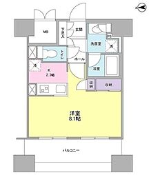 スタイリオ横浜反町 ワンルームの間取図画像
