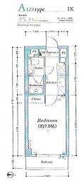 RisingPlace西新井 1Kの間取図画像