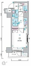 ジェイノヴィア浅草蔵前スカイガーデン 1Kの間取図画像