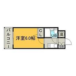ラ・レジダンス・ド・大濠公園 1Kの間取図画像