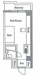 アレックス日乃本 ワンルームの間取図画像