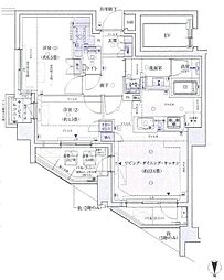 レジデンシャル池袋本町 5階2LDKの間取り