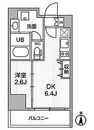 グラシアプレイス東陽町 10階1DKの間取り