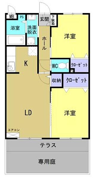 （仮称）松江芭蕉マンション 102｜熊本県八代市松江町(賃貸マンション2LDK・1階・50.51㎡)の写真 その2