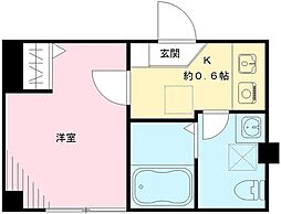 JR総武線 平井駅 徒歩3分の賃貸マンション 3階1Kの間取り