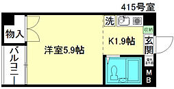 キタマチマンションK-O 1Kの間取図画像