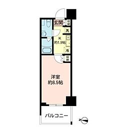 MFPRコート木場公園 1Kの間取図画像